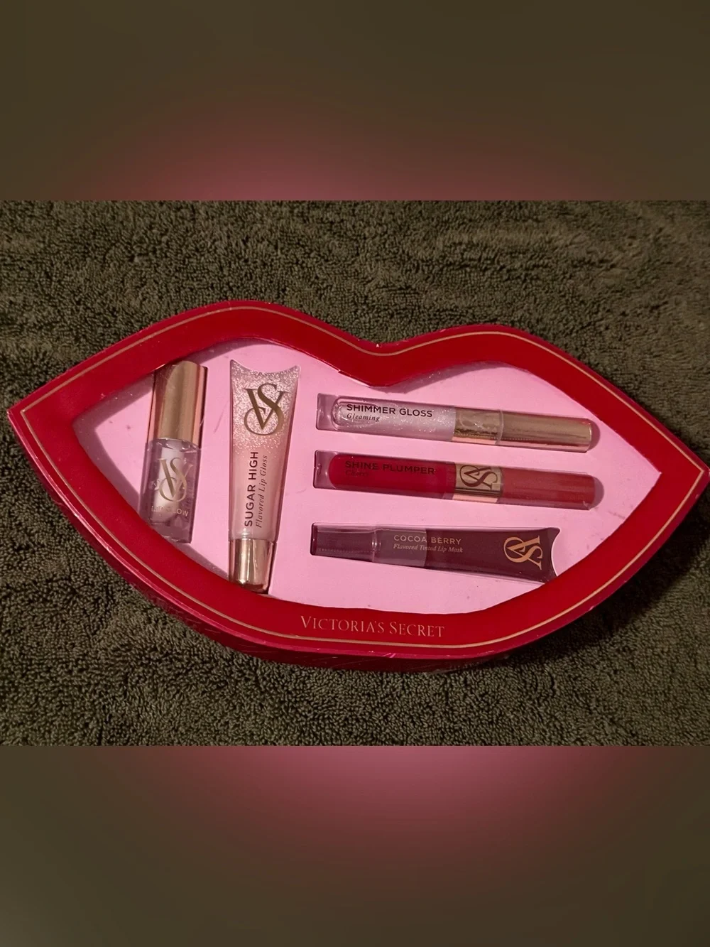 Victoria's Secret Lip Gloss & Balm Set - Pink, Red, Berry